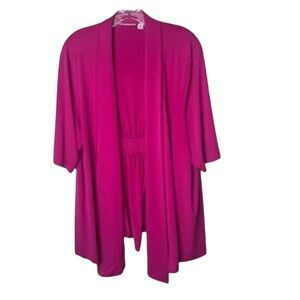 Susan Graver Vibrant Pink Cardigan